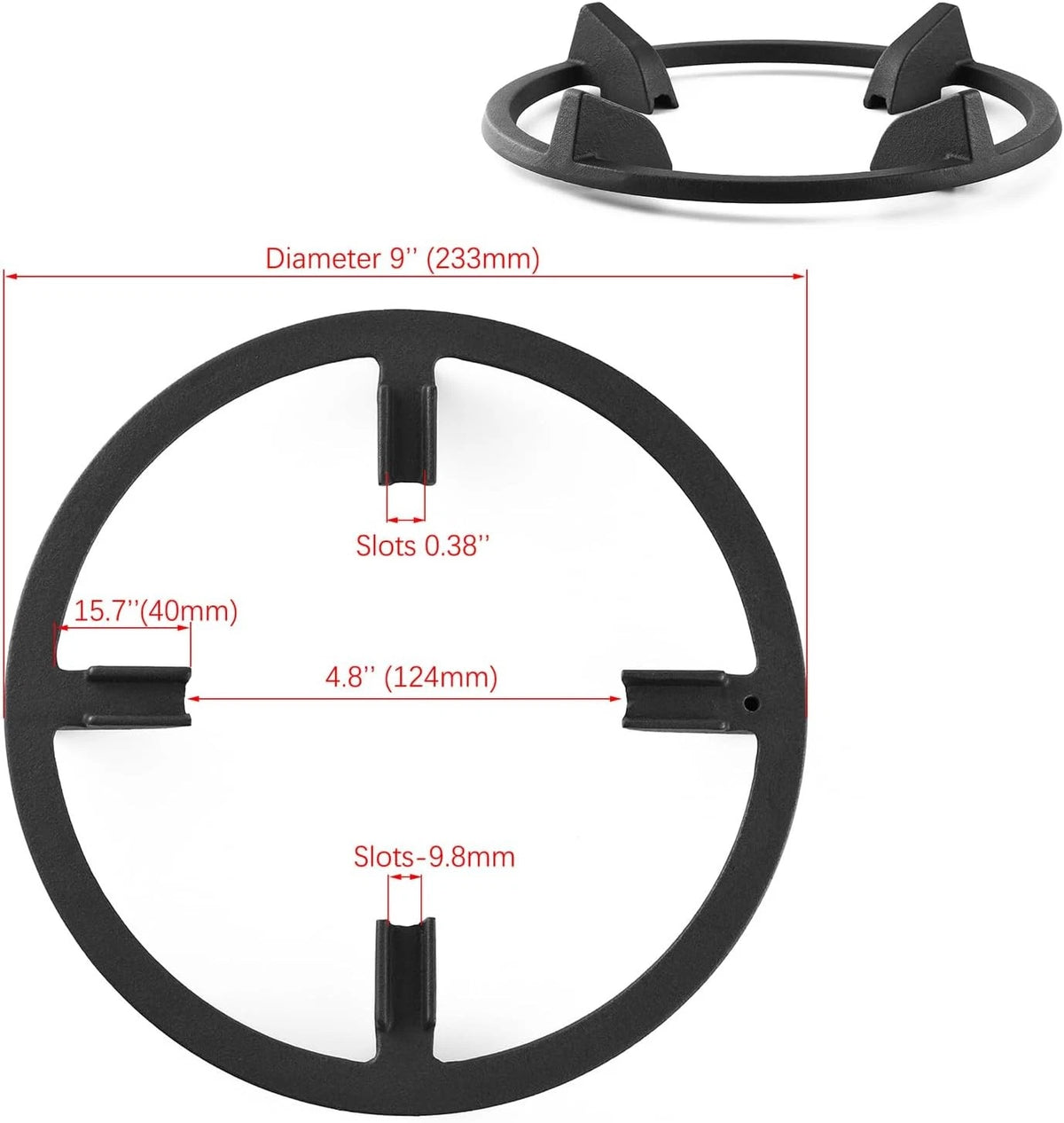 Wok Ring, Replacement Parts Cast Iron Support Ring for Gas Stove Black