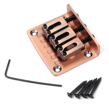 Adjustable 3 String Chrome Electric Cigar Box Guitar Bridge Tailpiece Wrench Kit