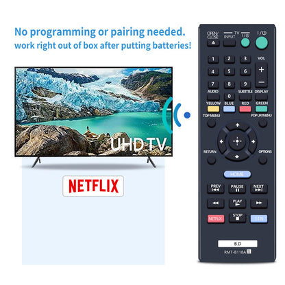 RMT-B118A Remote Control For Sony DVD Player BDP-BX18 BDP-S185