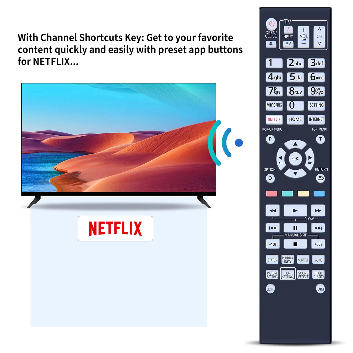 N2QAYA000172 Remote For Panasonic DVD Player DPUB9000GN DP-UB9000 With Backlight