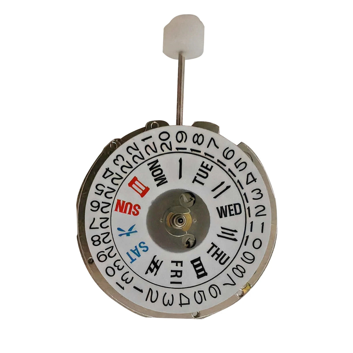 Automatic Mechanical Movement Day Date Crown at 3 For NH36 27.4mm Diameter