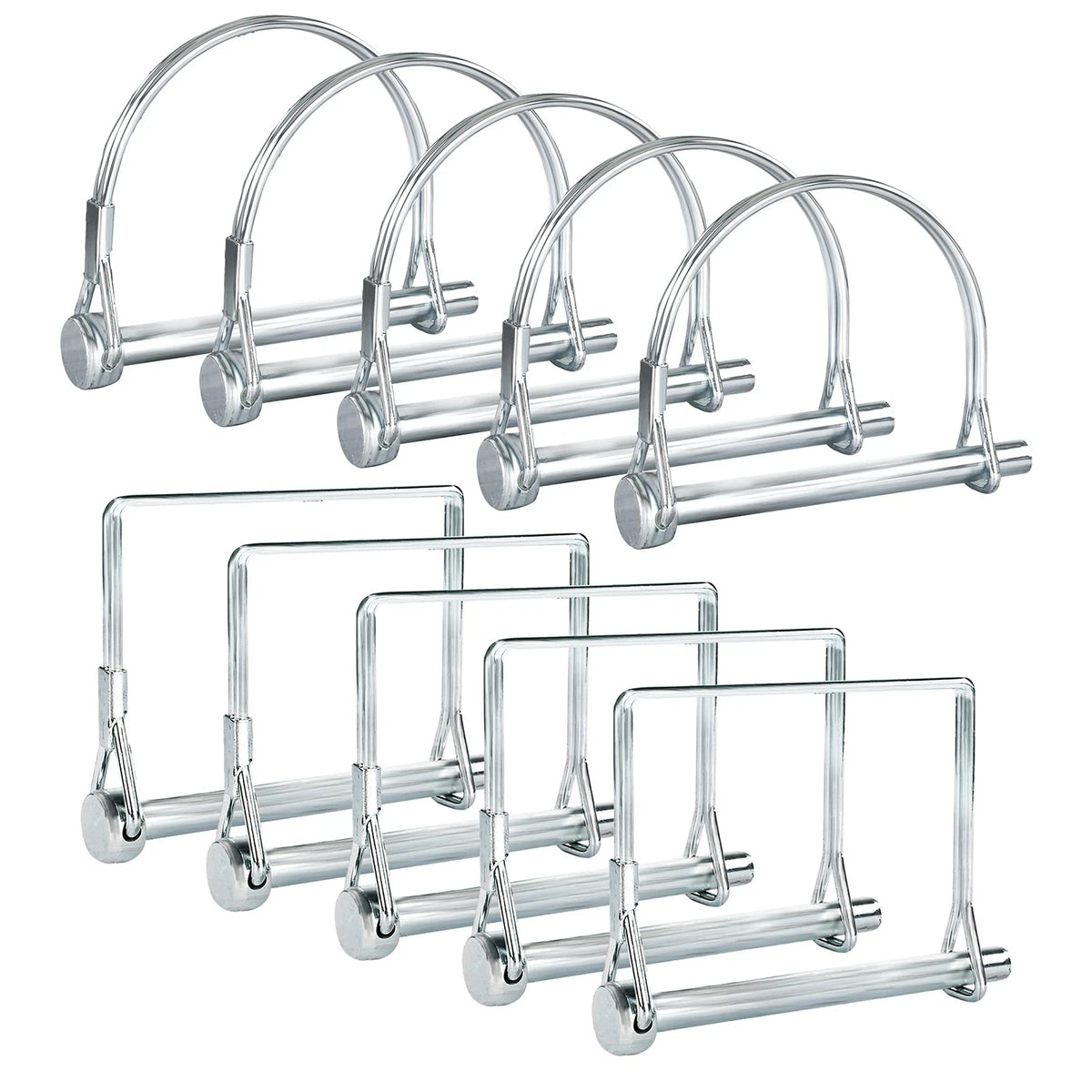 Pinailer Pack of 10 Trailer Pin – 2-3/4" x 1/4" (L x W) – 1/4 Inches, Silver