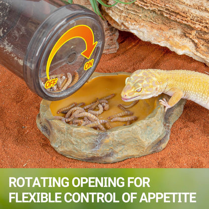 REPTI ZOO Reptile Cricket Calcium Powder Mixer, Keeper Shaker for...