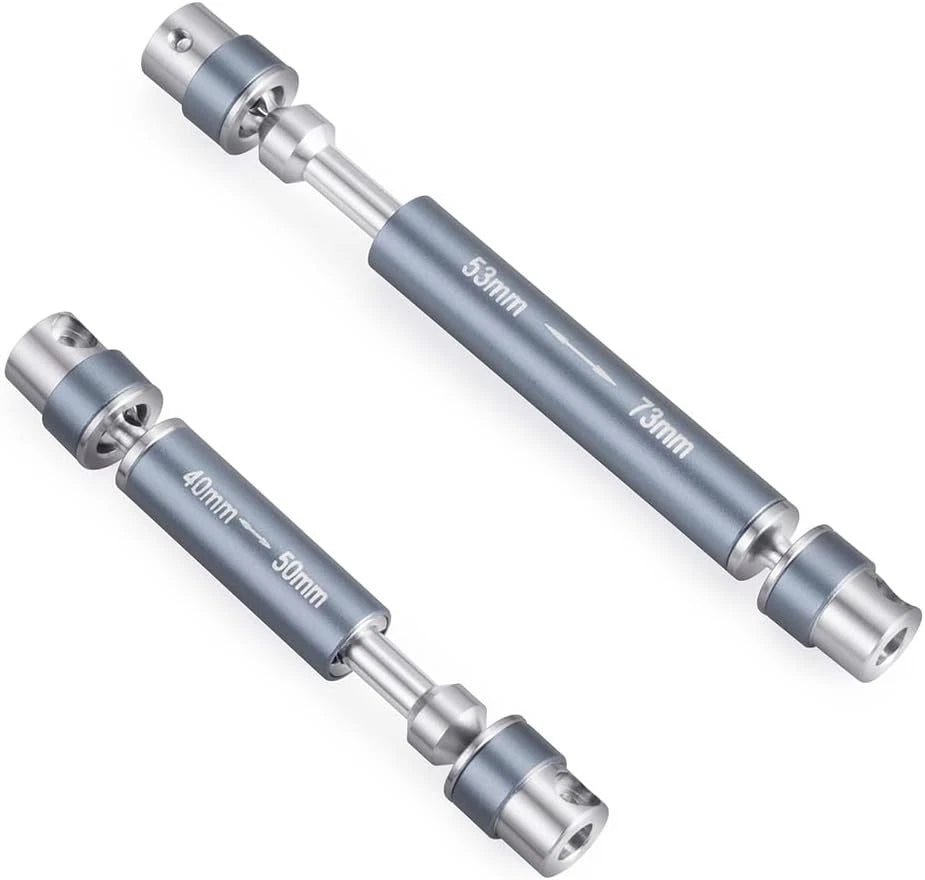 RCLIONS Steel RC Center Drive Shaft 40+53mm Driveshaft for 1/24th Silver