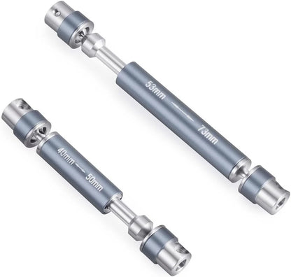 RCLIONS Steel RC Center Drive Shaft 40+53mm Driveshaft for 1/24th Silver
