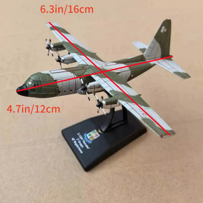 1/250 C-130H Hercules Alloy Aircraft Model US Air Force Transport 12cm Stand