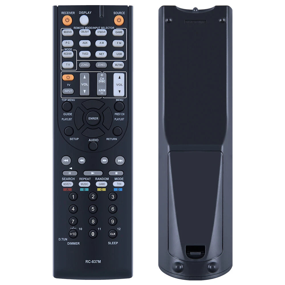 RC-837M Replace Remote For Onkyo AV Receiver TX-NR616S TX-NR616B TXNR616