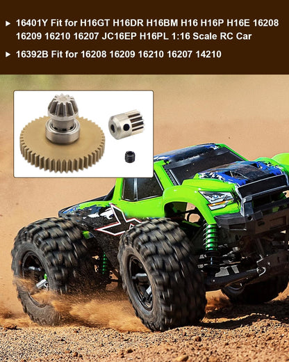 1:16 Scale RC Car Spur Gear 16401Y with Pinion 16392B, Fit for MJX...