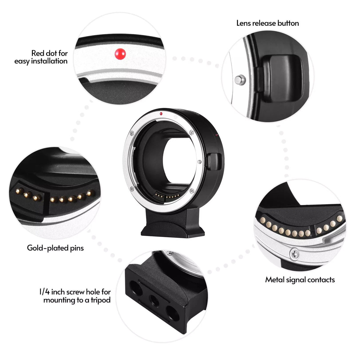 EF-EOS R Lens Mount Adapter Accessory For Canon EF EF-S Lens To EOS R RF Mount