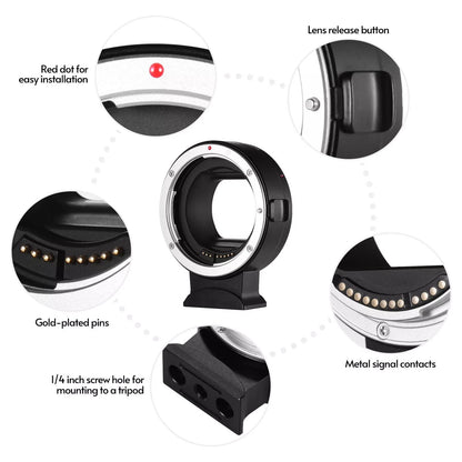 EF-EOS R Lens Mount Adapter Accessory For Canon EF EF-S Lens To EOS R RF Mount