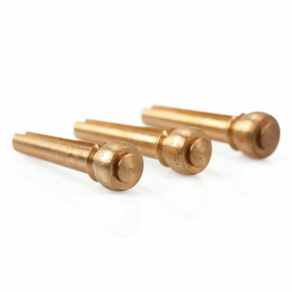 6 Pack Guitar Strings Fixed Brass Pins Bridge Nail Cone Parts For Folk Guitar