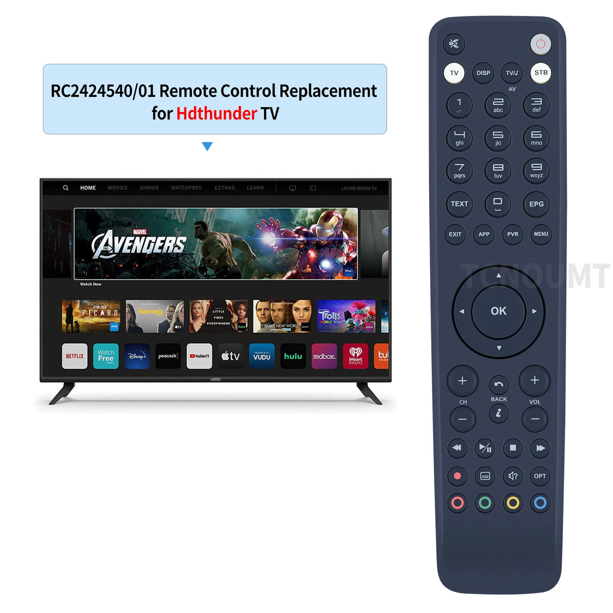 RC2424540/01 Replacement Remote Control For Hdthunder TV