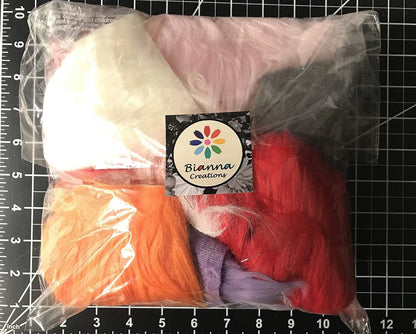Bianna Creations | Faux Fur Fabric Ultra Soft 3oz Scrap Bag, Multi Color