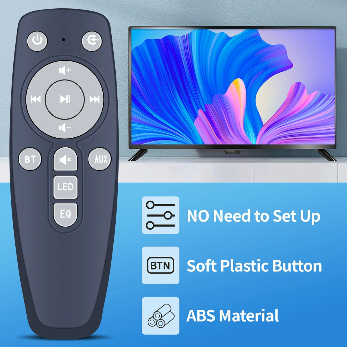 Replace Remote Control For Yenjuty 100W Bluetooth SoundBar Speaker System SD03