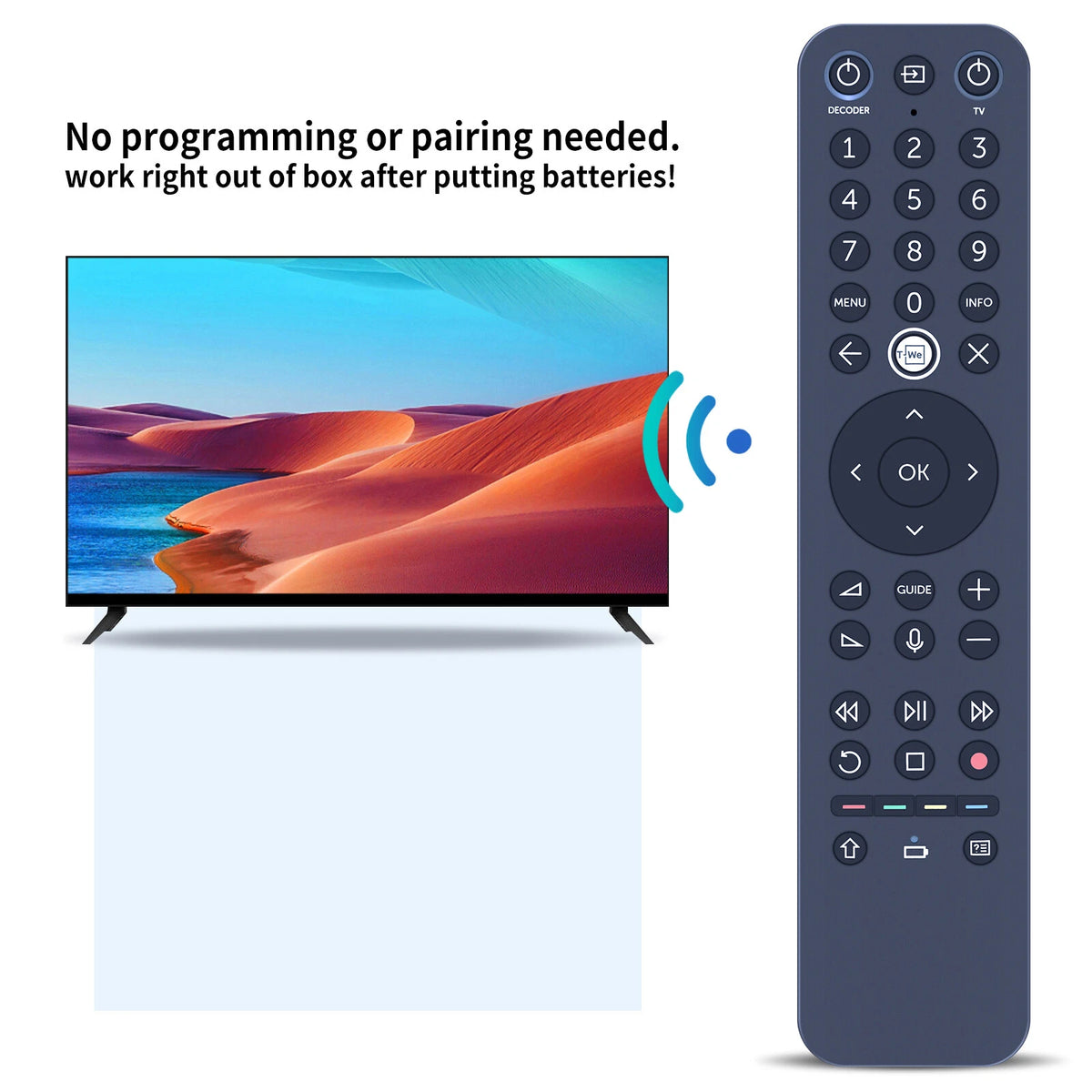 RC3794101/02BR Voice chargeable Remote Control For Telenor T-We Boks II