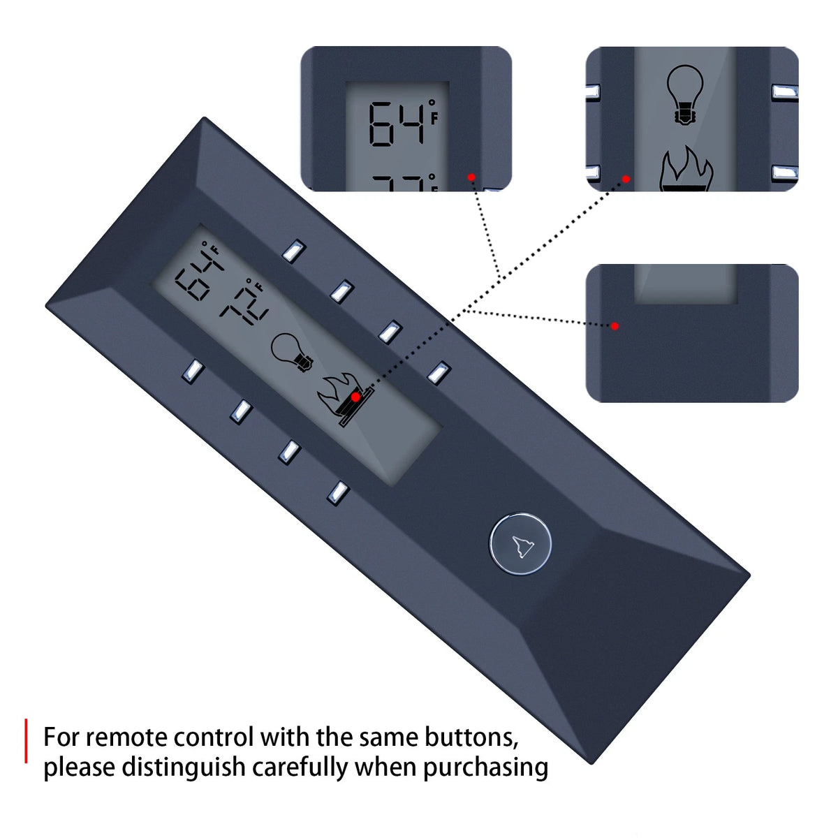 47-1012-T Remote Control For Dimplex Electric Fireplace 47-1012E-T