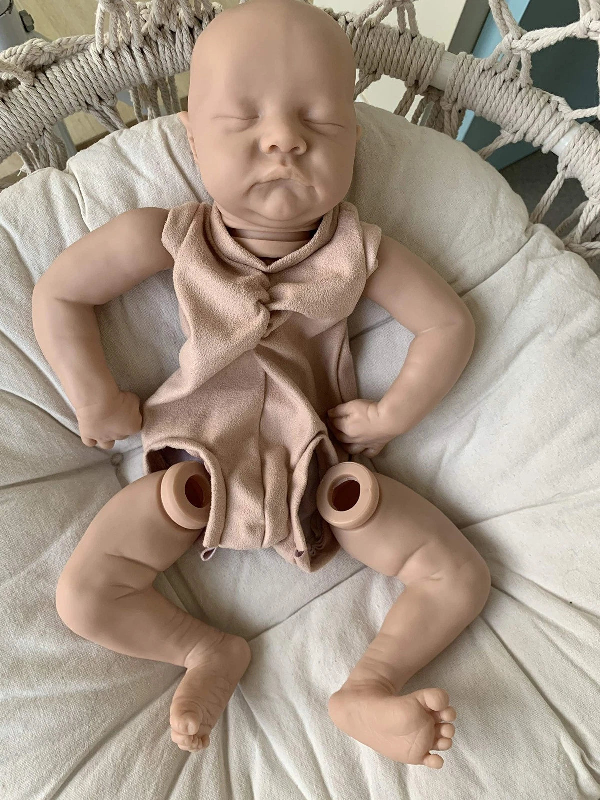 Angelbaby Unpainted Reborn Baby Doll Kits with Cloth Body 17 17 Inches, Lay