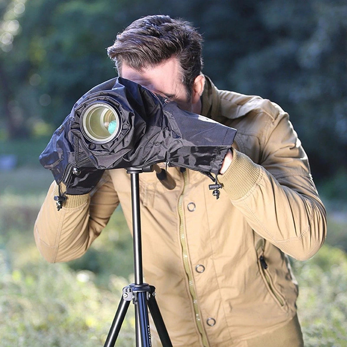 Universal Nylon DSLR Camera Rain Protective Cover Rain Photo Sleeve Protector