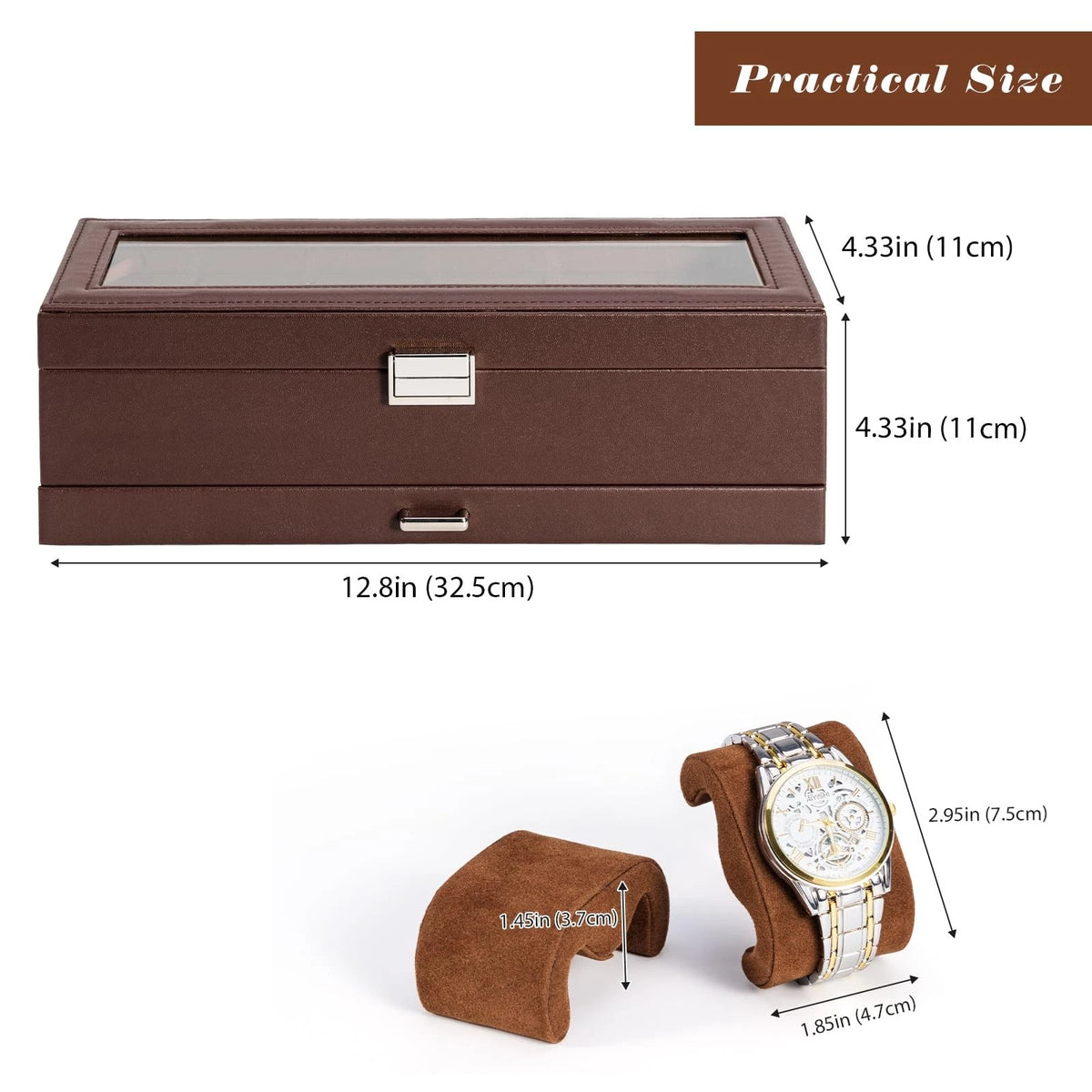 ProCase Watch Box, Fathers Day Gift for Dad, 6 Slot Watches 6-Slot, Espresso