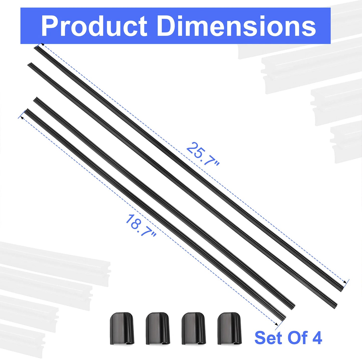 4PCS Front Wiper Blades For Volvo XC60 2018-2025 31490722