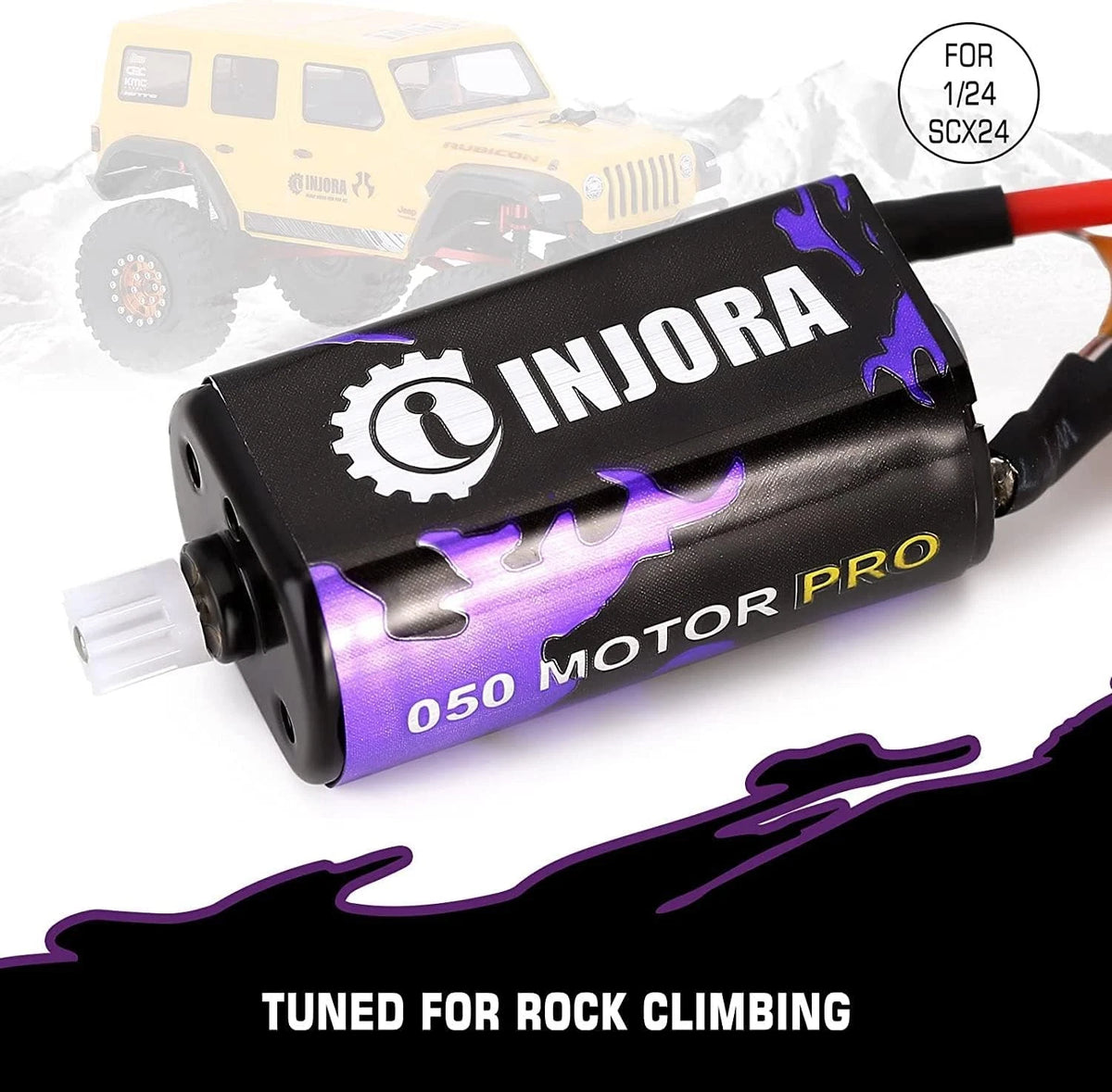 INJORA RC Brushed Motor 050 50T Pro High Torque with Mount