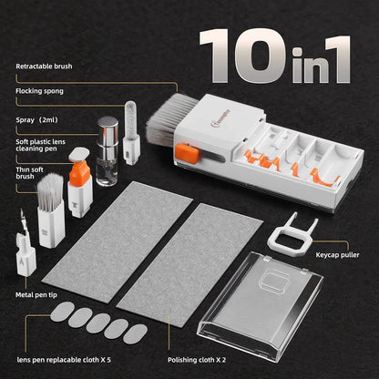 All-in-1 Keyboard Cleaner Laptop Cleaning Kit,Computer Bright White