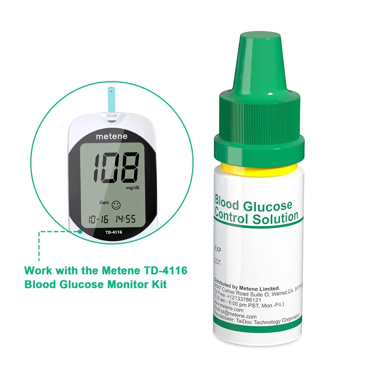 Metene TD-4116 Control Solution, Level 2,  with metene Blood...