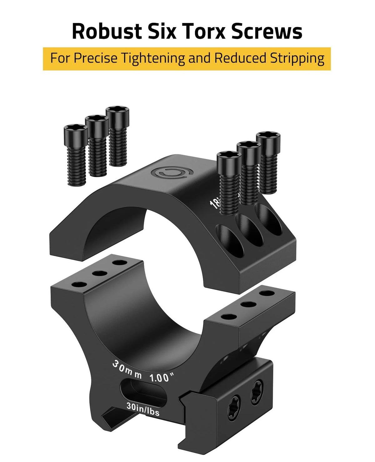 CVLIFE 30mm Scope Rings - Precision Medium Profile Mount Medium, Black