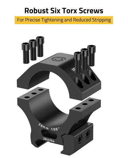 CVLIFE 30mm Scope Rings - Precision Medium Profile Mount Medium, Black