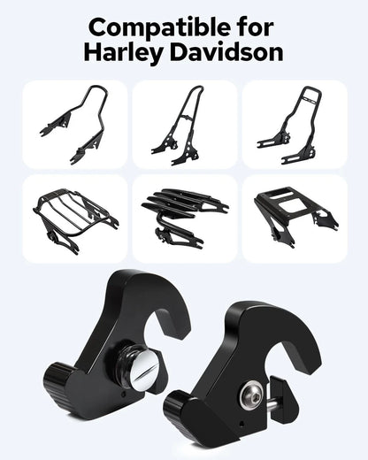 Benlari Detachable Mounting Luggage Rack Clips, Sissy Bar Latch Clips Fit...