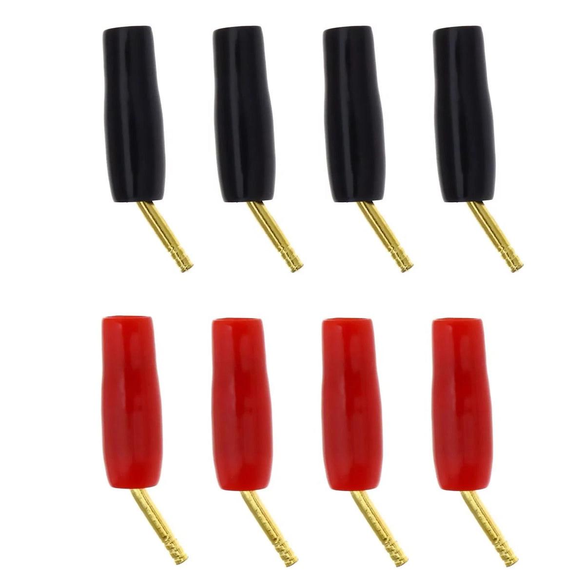 8Pcs Pure Copper Gold Plated 2mm Pin Banana Plug HIFI Speaker Cable Connector