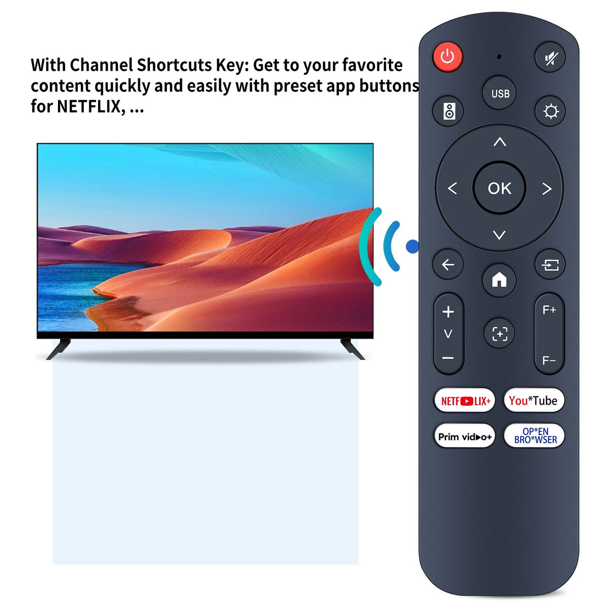 Replace Remote Control For Remote Control For AUBOR MENTECH P2 Smart Projector
