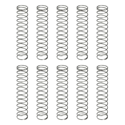 uxcell 10Pcs Compression Spring, 10mm OD, 0.6mm x x 50mm, Silver