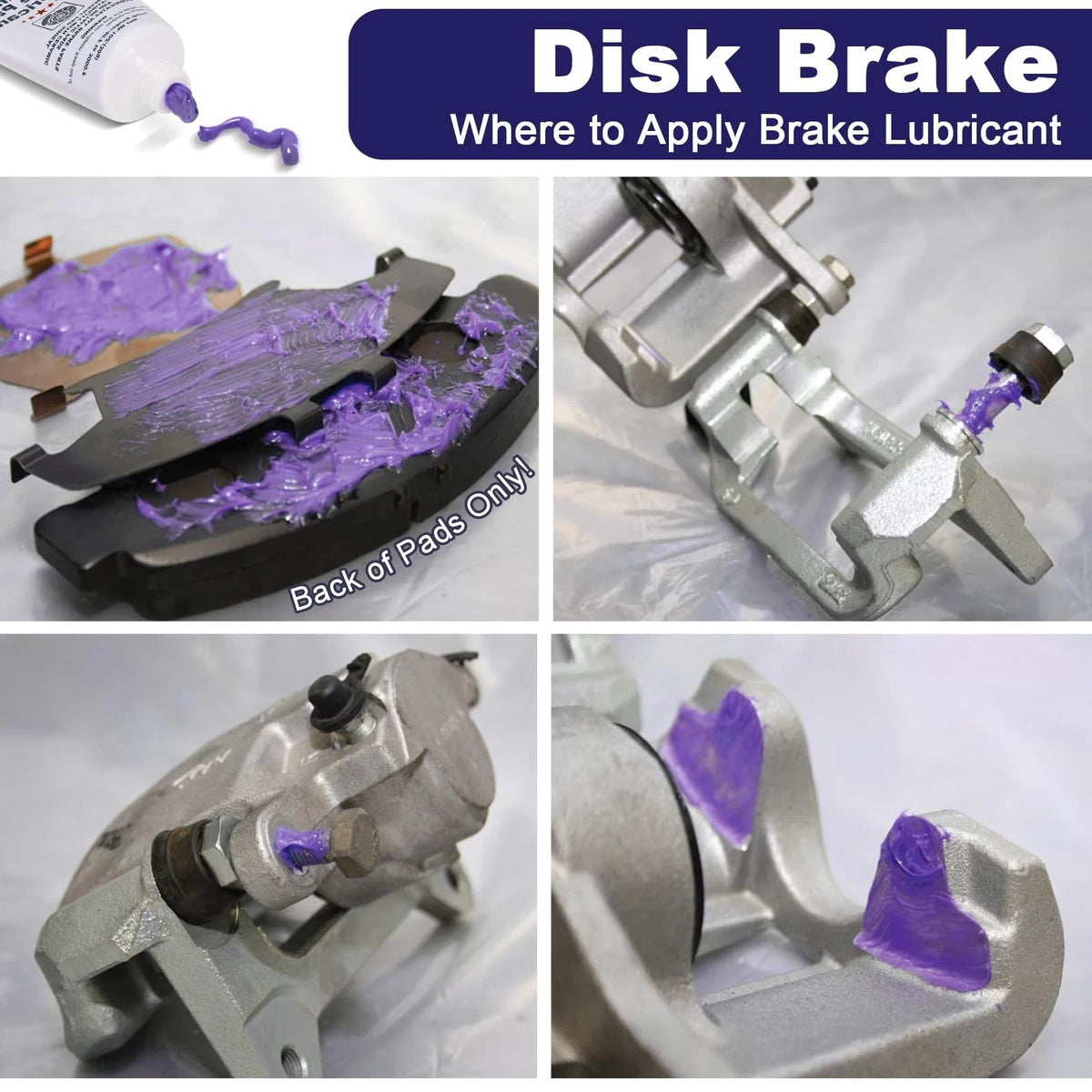 BTAS Brake Grease for Parts Lubricant,Caliper Sliding Pin 1 oz, Purple