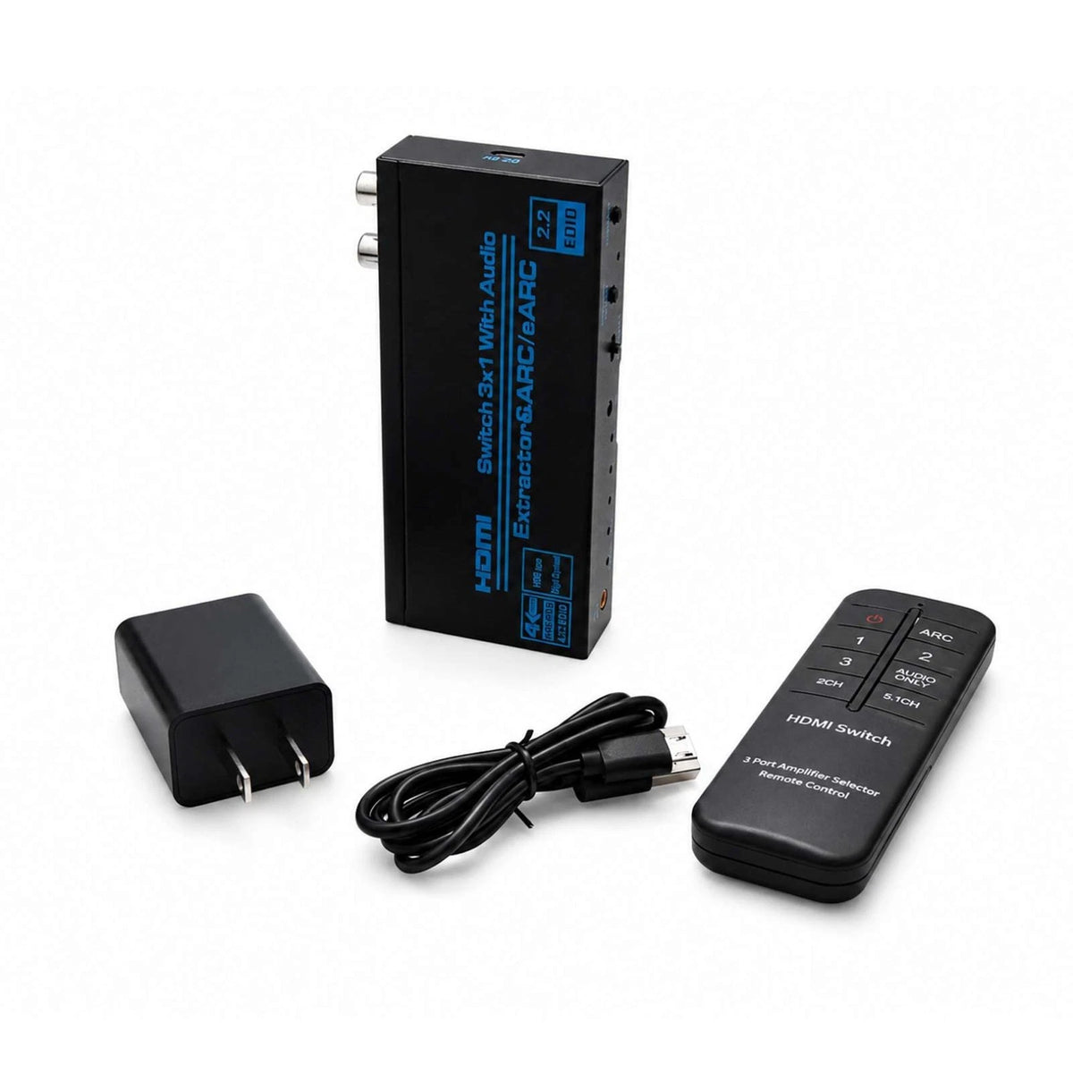 HDMI 3X1 Switch Splitter Audio Extractor 4K 1080P Video Converter For PS4 TV PC