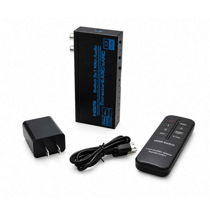 HDMI 3X1 Switch Splitter Audio Extractor 4K 1080P Video Converter For PS4 TV PC