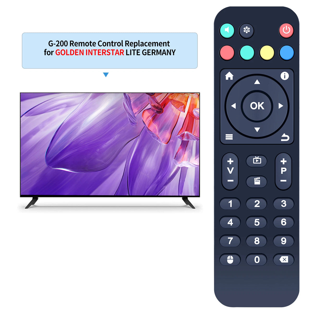 Replacement Remote Control For Golden Interstar G-200 Lite