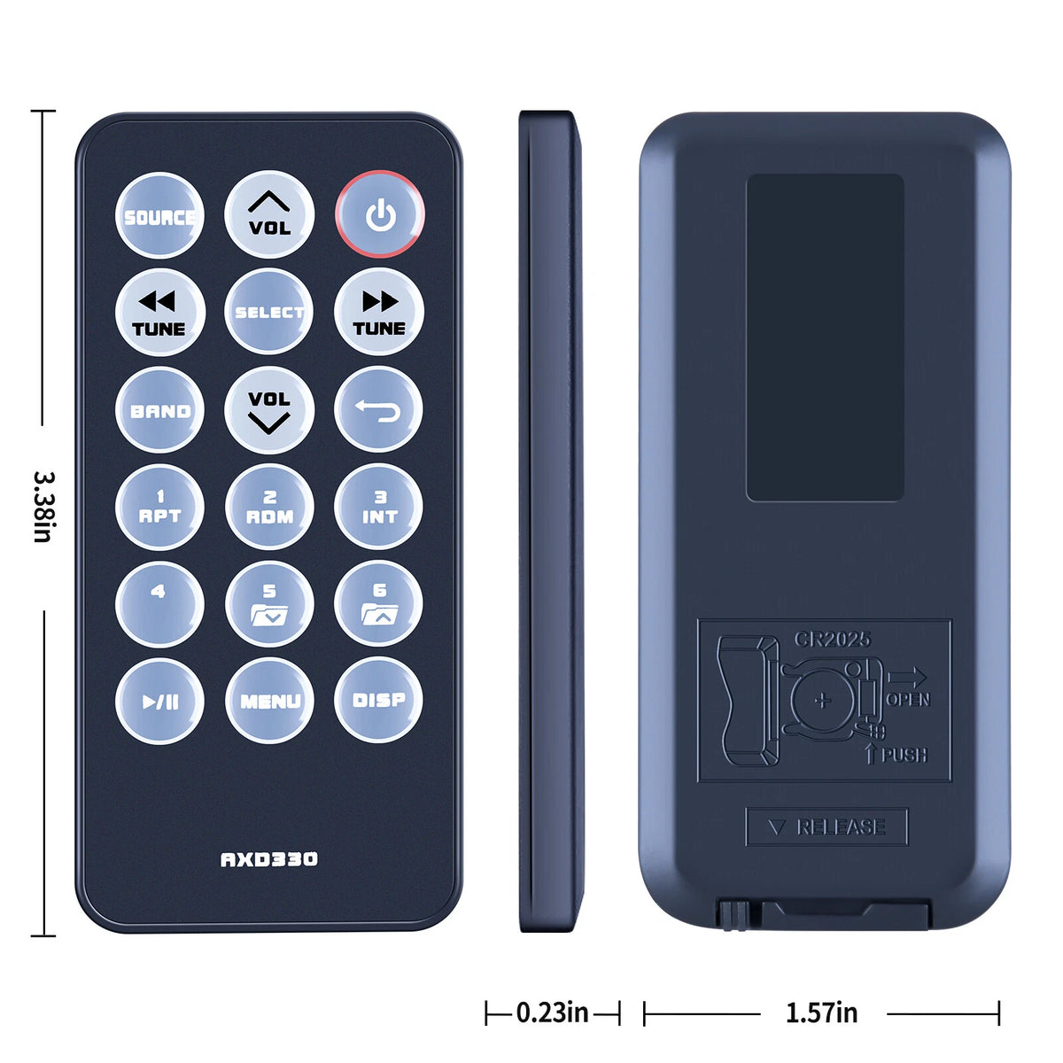 For Dual Axxera Remote Control Replacement AXM230, AXD330 Digital Media Receiver