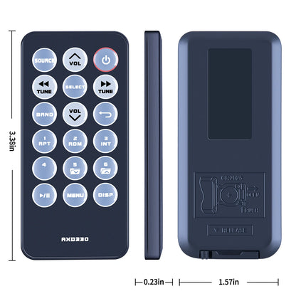 For Dual Axxera Remote Control Replacement AXM230, AXD330 Digital Media Receiver