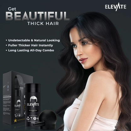 ELEVATE Hair Perfecting 2-in-1 Kit | Set Includes Natural 2 Piece Set, Black