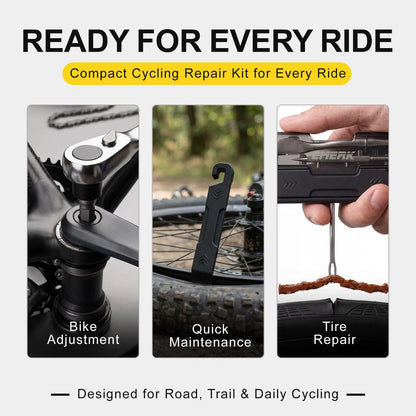 EMERK Bike Repair Tool Kit, Portable Multi with Ratchet Kit