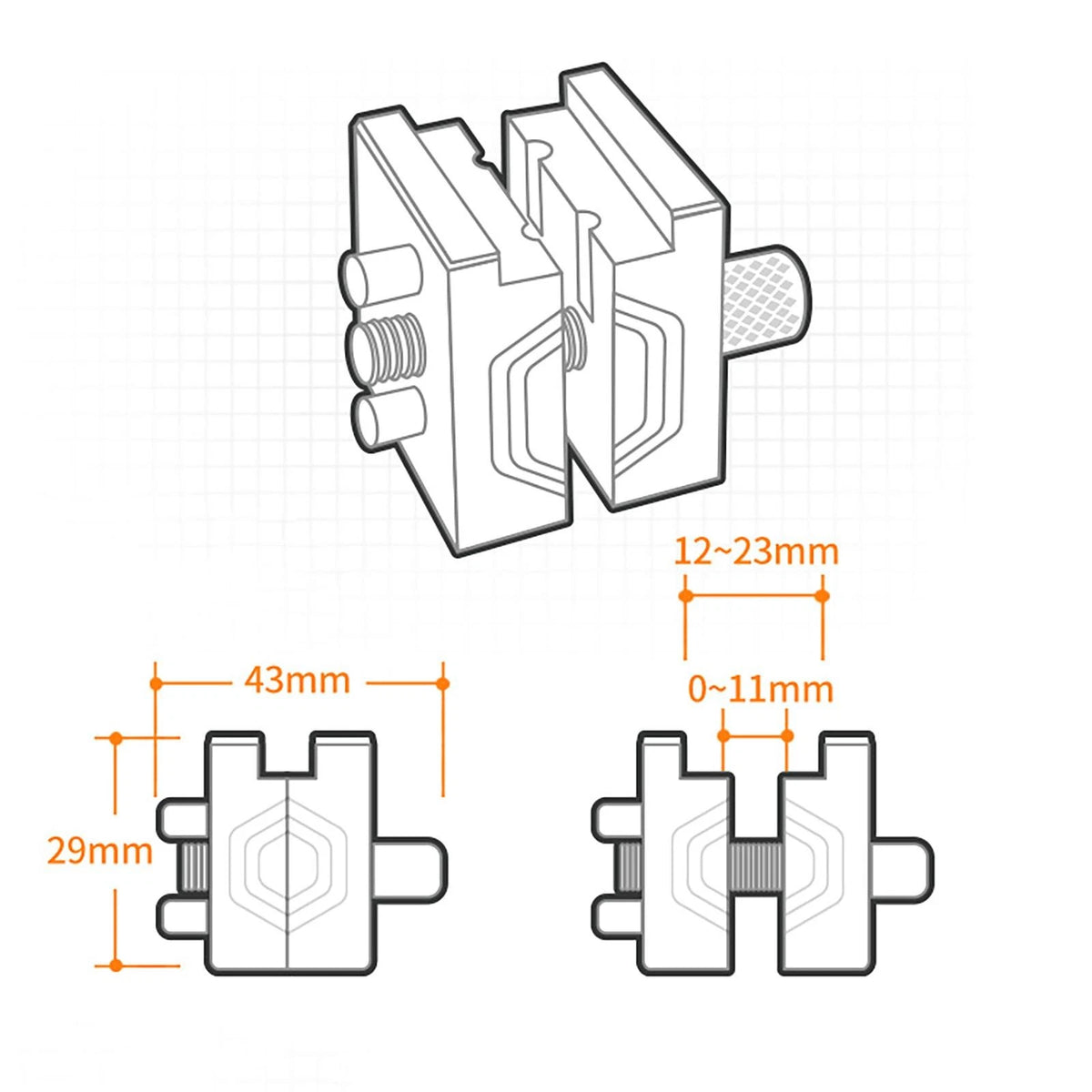 Adjustable Aluminum Alloy Mini Vise for Gundam Model Military Hobby Tool A