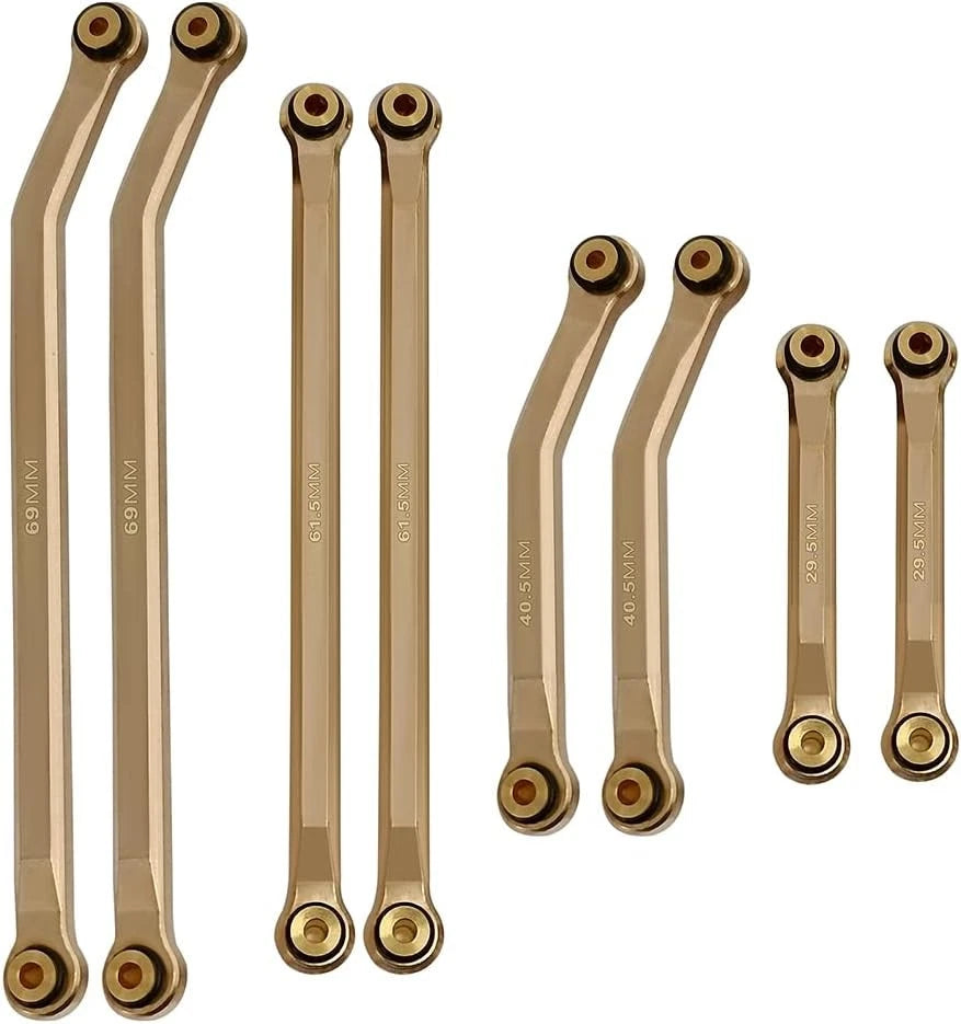 RCLIONS Higher Extra Clearance RC Links Linkage Set for 1/24th Axial Gold