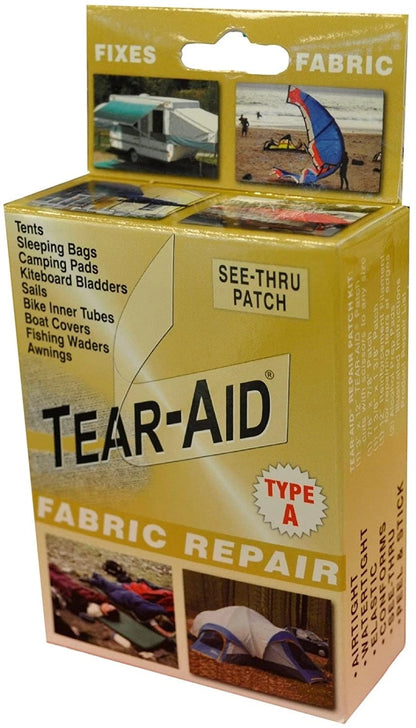 Tear-AID D-KIT-A01-100 Fabric Repair Kit, A, Clear 6 Inch by 2