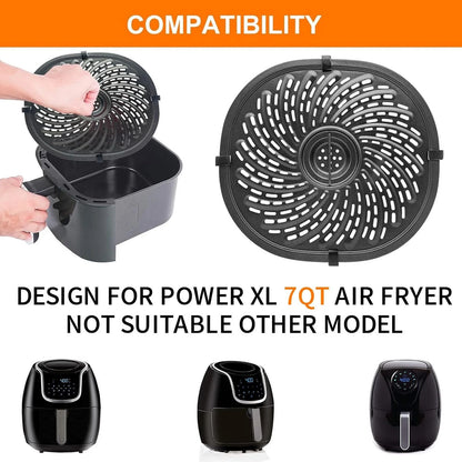 Air Fryer Grill Pan For Power XL Gowise 7QT,Nonstick Coating 7QT, Black