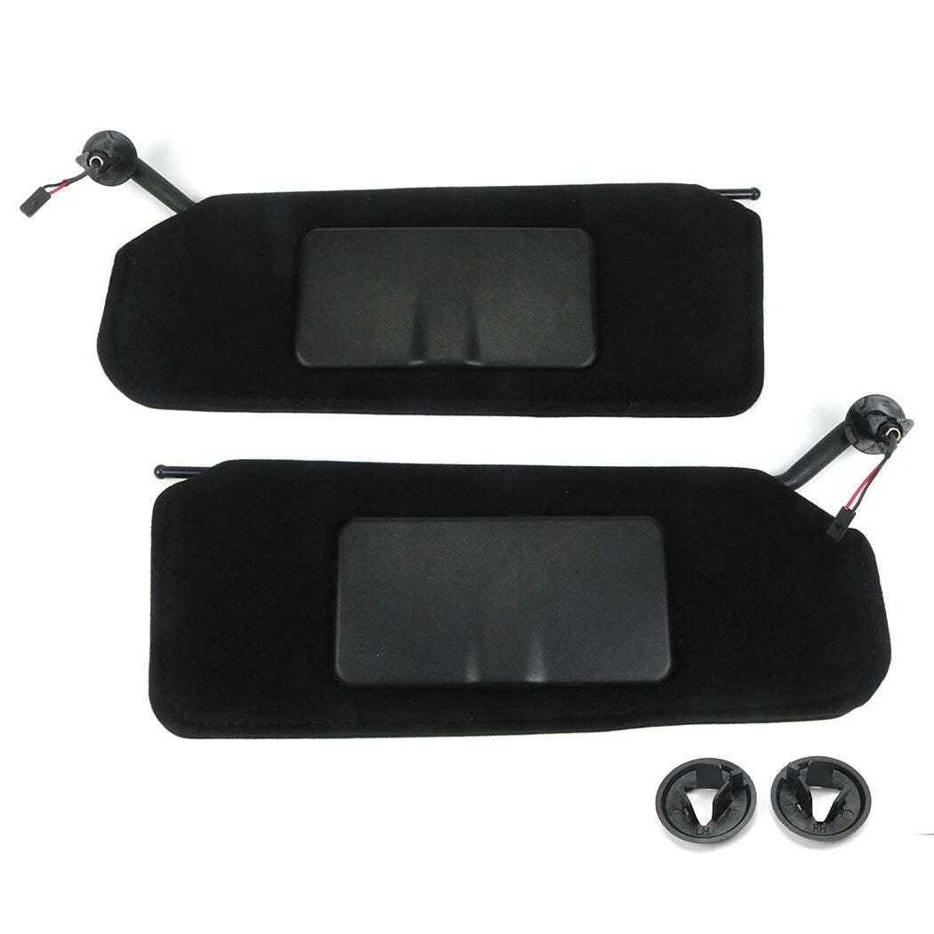 For 97-04 Corvette C5 Sun Visors Shades &Bezel Trim Mount Lighted Vanity Mirrors