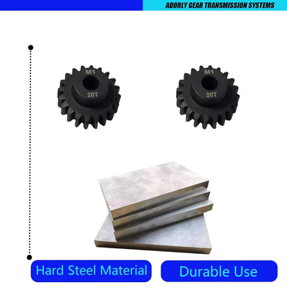2pcs HD Steel 20t Mod 1 Pinion Gear 5mm for 1/8 HPI C1 SC Savage Flux...