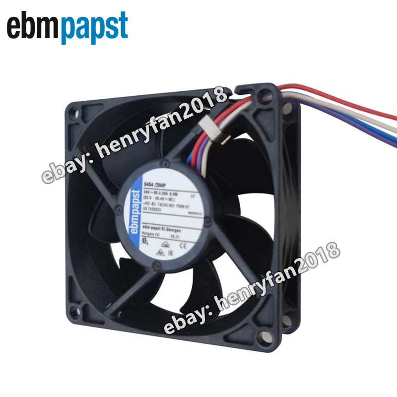 Ebmpapst 8454/2H4P Axial Fan DC 24V 6.8W 0.28A 80*80*25MM 4-wire PWM Cooling Fan
