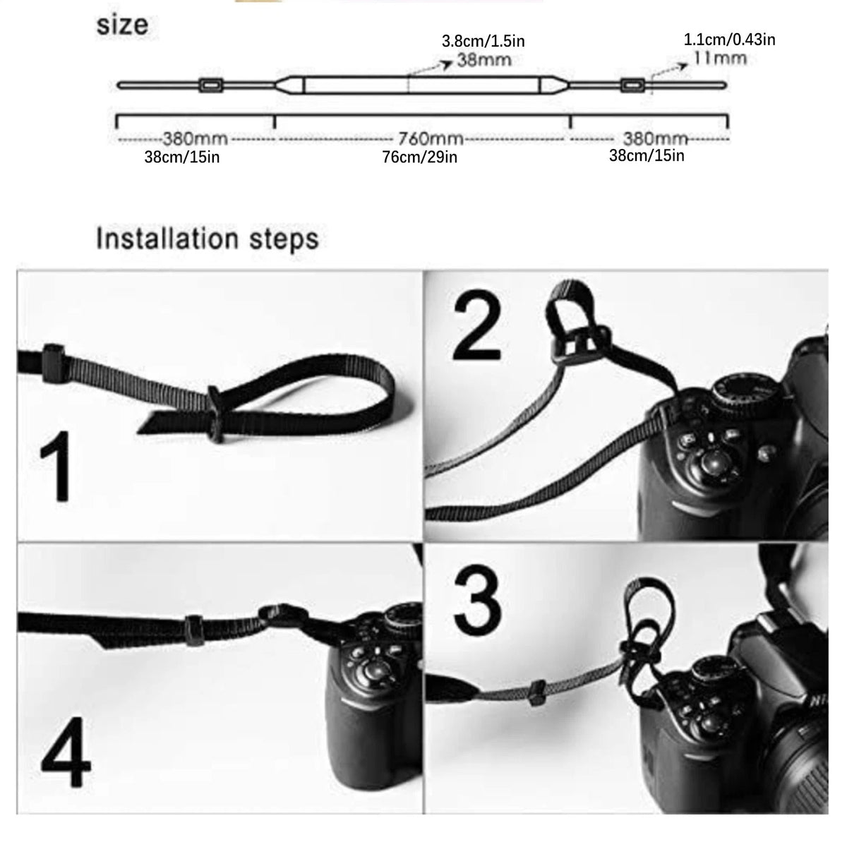 Universal Grey Adjustable Shoulder Neck Strap Belt For DSLR Cameras Accessories