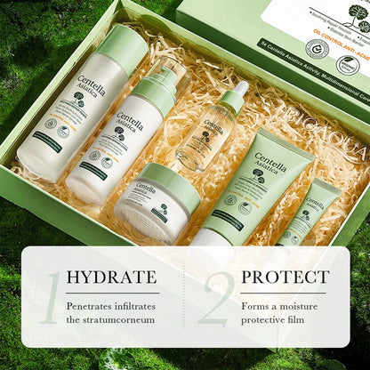Centella Skincare Sets,6-Piece Hydrating Set , Face Care Kit C